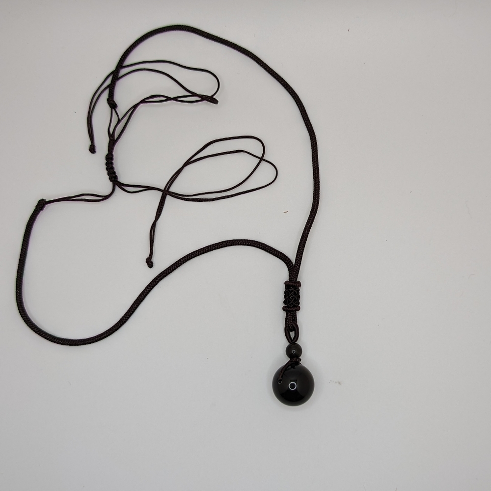 Round 16mm Obsidian Necklace
